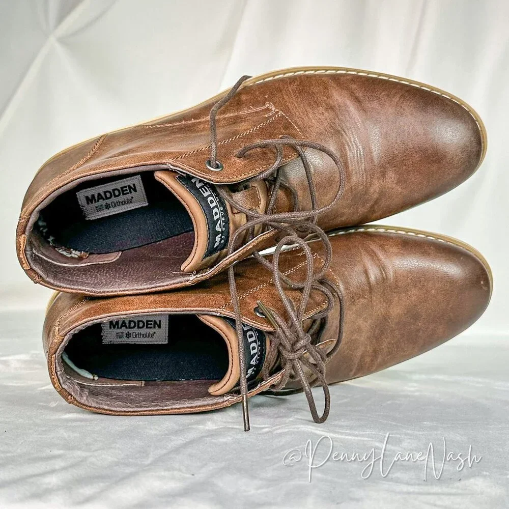 Steve Madden Brawly Chukka Boots Size 11 Cognac